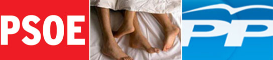 Logos del PSOE y PP. (FOTO:ARCHIVO)